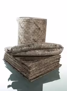 Absorbant gris pour les éclaboussures à base d huile, eau et produits chimiques 57 l 46000×380 mm x 1 rouleau