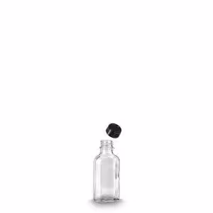 Flacon de culture fond plat 100 ml verre clair avec bouchon à vis x 60
