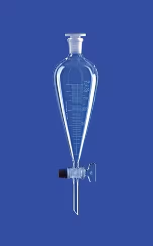 Ampoule à décanter 250 ml squibb avec graduationavec bouchon
