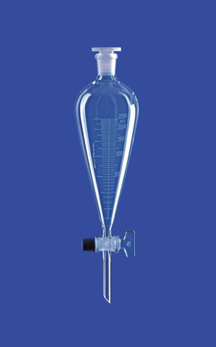 Ampoule à décanter 250 ml squibb avec graduationavec bouchon