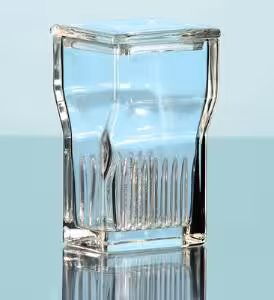 Cuve coloration d´après hellendahl pour 16 lames 76 x 26 mm en verre sodocalcique x 10