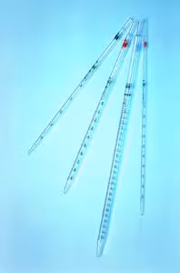 Pipette graduée classe AS 25 0,1 ml cc gradué bleue