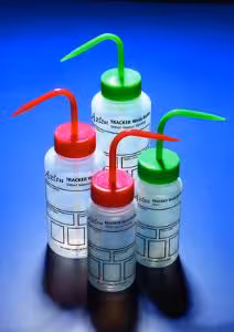 Pissette 500 ml avec étiquette imprimée pour traçabilité PEBD avec système anti-goutte x 5