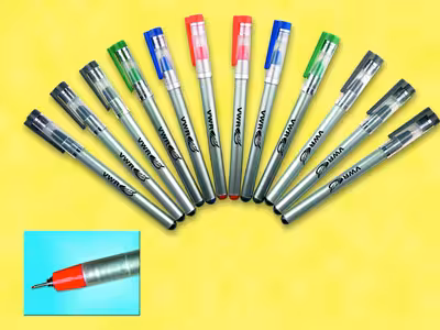 Stylo marque permanent vert x 6