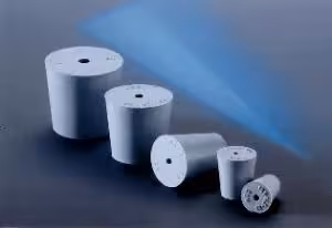 Bouchon caoutchouc gris Ø inf 31,0 mm Ø sup 38,0 mm hauteur 35 mm 1 orifice Ø 7,0 mm, Shore A : 40