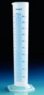 Eprouvette 500 ml gradué moulé bleu pp