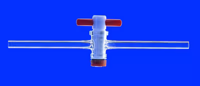 Robinet droit 6,3 mm tefl verre borosilicaté