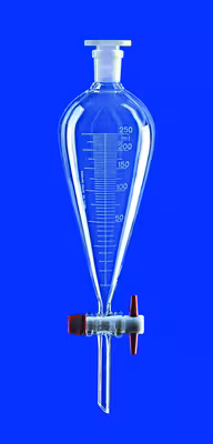 Ampoule à décanter 250 ml squibb rn19f clé ptfe