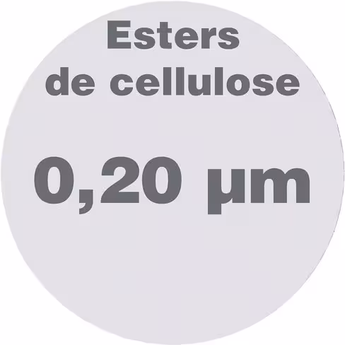 Membrane EC Esthers de cellulose porosité 0,20 µm Ø 25 mm LMR x 100