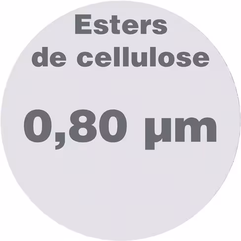 Membrane EC Esthers de cellulose porosité 0,80 µm Ø 47 mm LMR x 100
