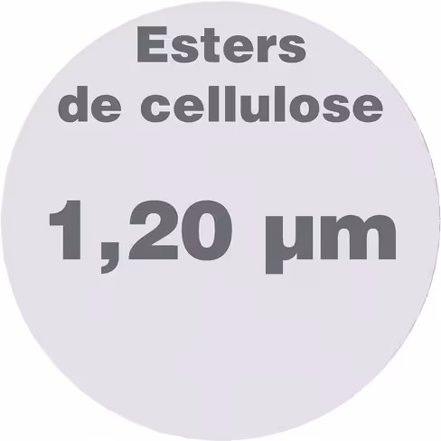 Membrane EC Esthers de cellulose porosité 1,20 µm Ø 47 mm LMR x 100