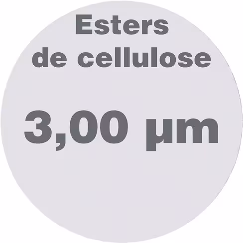 Membrane EC Esthers de cellulose porosité 3,00 µm Ø 47 mm LMR x 100