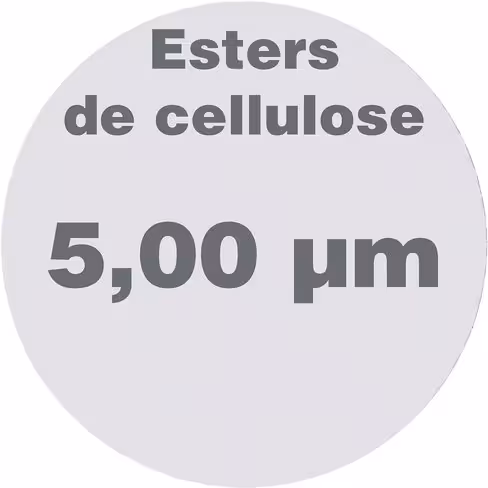 Membrane EC Esthers de cellulose porosité 5,00 µm Ø 47 mm LMR x 100