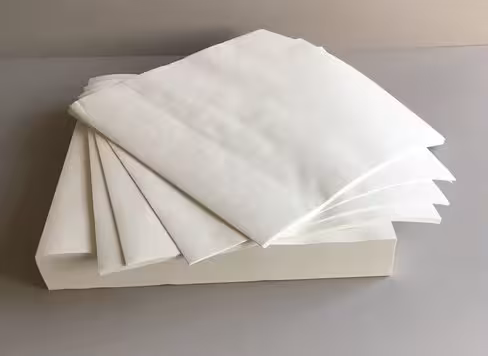 Papier filtre blanc plissé 520 x 520 mm x 500