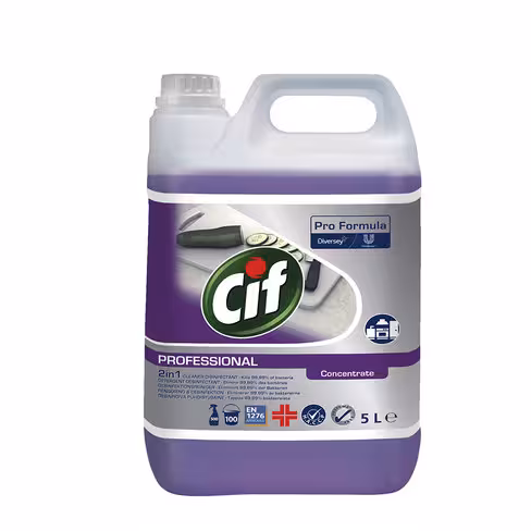 Détergent désinfectant cuisine concentré Cif - Diversey - 2 bidons de 5 l