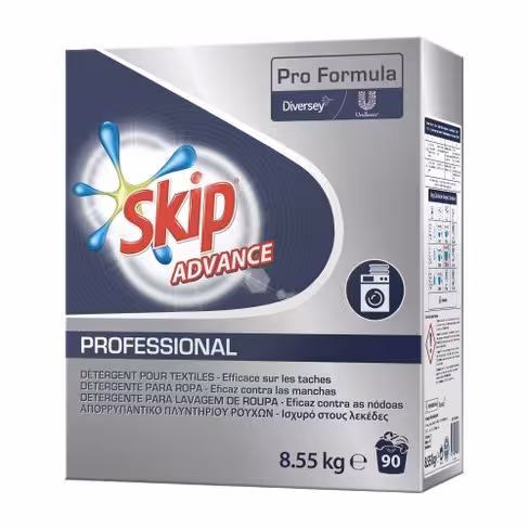 Poudre lavage linge sans phosphate skip lavages - 1 carton de 9 kg