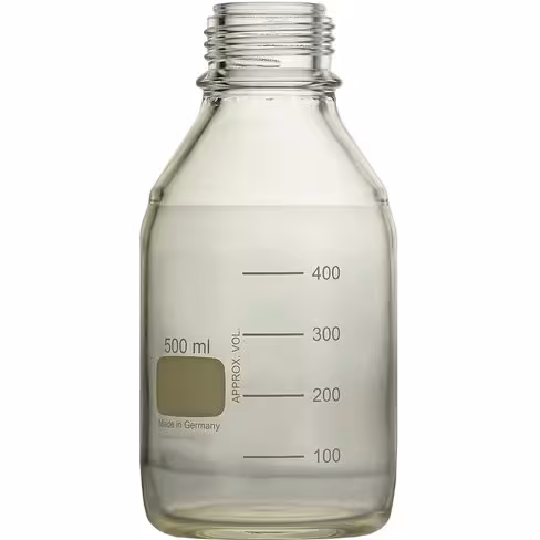 Flacon ISO verre clair gainé sans capuchon 1000 ml x 10