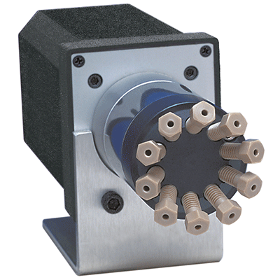 Vanne VALCO c2 2 pos 4 voies 1/16P0,25 mm inox manuelle 75c/5000 psi liq titane