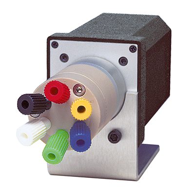 Vanne VALCO c22 2pos 6voies 1/4P-28 1,50 mm pps cde manuelle 75c/250psi liq e2
