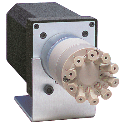 Vanne VALCO c22z 2pos 8voies 1/16P0,75 mm pps cde manuelle 75c/250psi liq e2