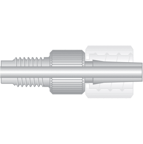 Union 1/4-28 mâle a luer mâle peek