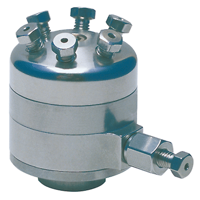 Mini diaphragme 10 port 2-pos valve 1/16 x 0,4 mm 200c/300ps liq n60/polyimide