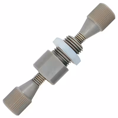 Bulkhead union 1/16P fingertight 0,25 mm bore peek