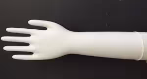 Gant nitrile s blanche cl100 400 mm stérile taille XS