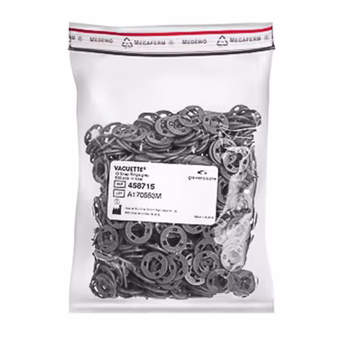 VACUETTE id snap ring bague d'identification gris x 8 sachets de 500