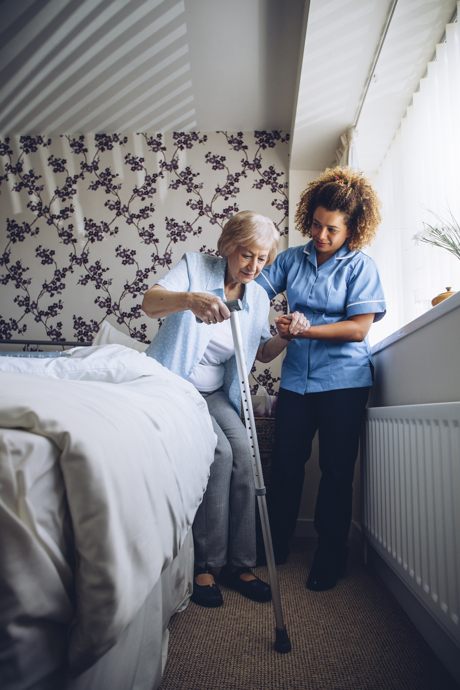Assisting a Senior Woman