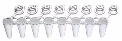 Barrette de 8 tubes RT-PCR, bouchons plats x 125