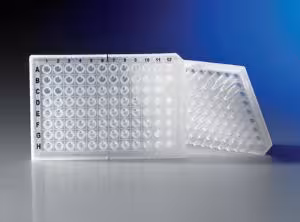 Microplaque PCR à demi-jupe 96 puits PP transparent compatible avec l'automation x 50