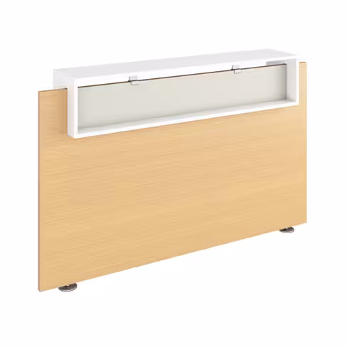 Panneau comptoir d'accueil l.150 cm - pour bureau l. 180 cm - vendu sans bureau