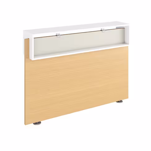Panneau comptoir d'accueil l.150 cm - pour bureau l. 160 cm - vendu sans bureau