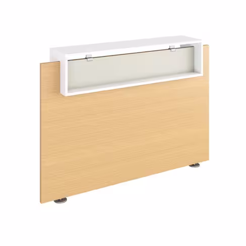 Panneau comptoir d'accueil l.130 cm - pour bureau l.160 cm - vendu sans bureau