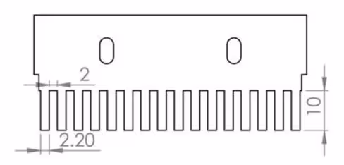 Peigne 1,5 mm 16 puits