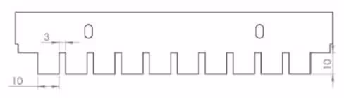 Peigne 0,75 mm 10 puits