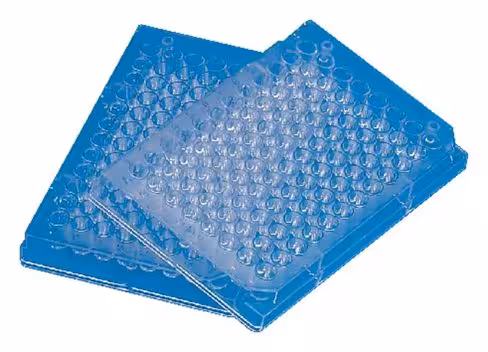 Plaque 96 puits fond plat trans PS non stérile x 80