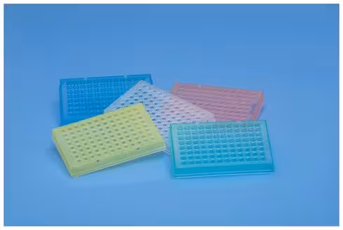 Plaque PCR 96 puits 0,2 ml jaune paroi fine x 25