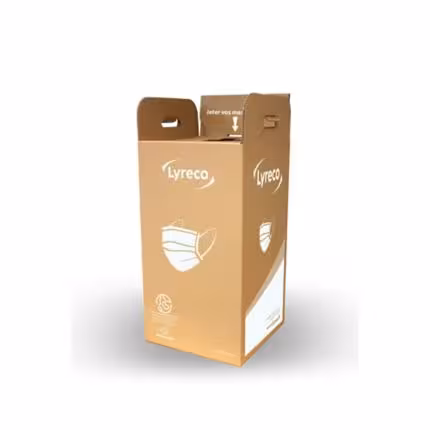 Reprise du carton de récupération de masques usagés et livraison d'un carton de récupération de masques usagés