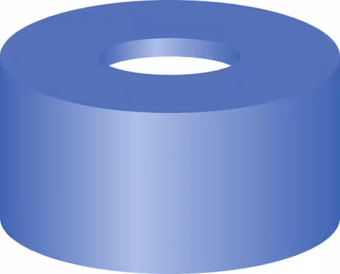 Capsule N 11 PE bleue trou silicone blanc/PTFE rouge 45° 1,0 mm x 100