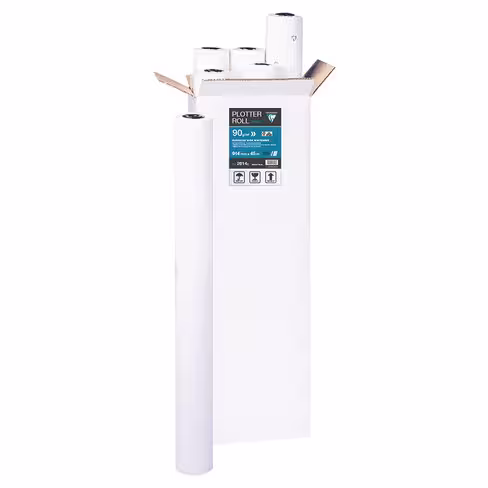 Papier surfacé Clairefontaine - 90 g - rouleau - 914 mm x 45 m - lot de 6