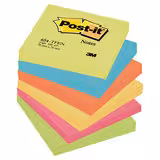 Notes Post-it - 76 x 76 mm - Energie - repositionnable 6 blocs de 100 feuilles