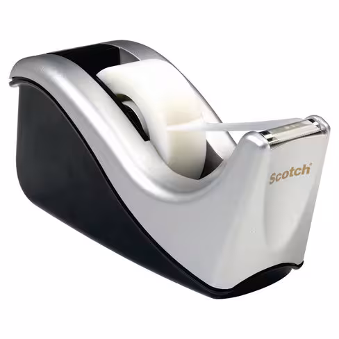 Dévidoir - Scotch - C60 - avec ruban adhésif invisible Scotch Magic -19 mm x 33 m - Finition argent