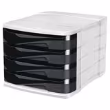 Module de classement - Cep - Ellypse - 4 tiroirs - noir