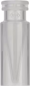 Flacon 0,3 ml à capsuler N 11 en PP 11,6 mm x 32 mm transparent avec cône intérieur x 100