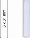 Insert 0,3 ml pour ouverture large 6 mm x 31 mm transparent fond plat x 100