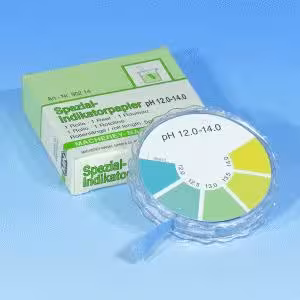 Papier indicateur spécial pH 12,0-14,0, rouleau de 5 m x 7 mm, quantité de commande minimum 5 pièces