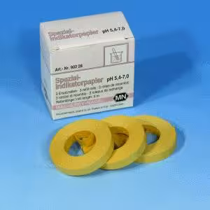Papier indicateur spécial pH 5,4-7,0, recharge de 3 rouleaux, quantité de commande minimum 2 paquets