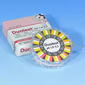 Duotest pH 1,0-4,3, rouleau de 5 m x 10 mm, quantité de commande minimum 5 pièces